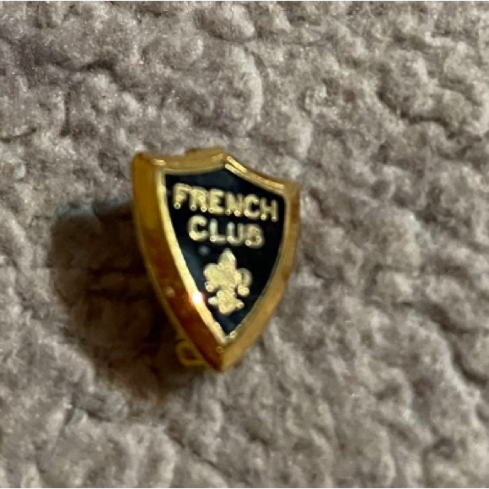 French Club Gold and Black Pin Vintage